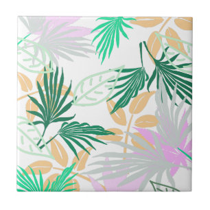 Carreau Vibes tropicales Feuilles Plantes