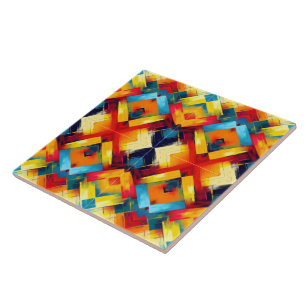 Carreau Vibes vintages Dans Les Couleurs : Formes Géométri