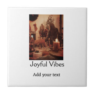 Carreau Vibrations joyeuses ajout photo famille Noël nom s