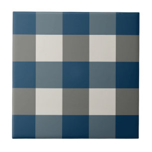 Carreau Vichy Buffalo Bleu Gris Blanc