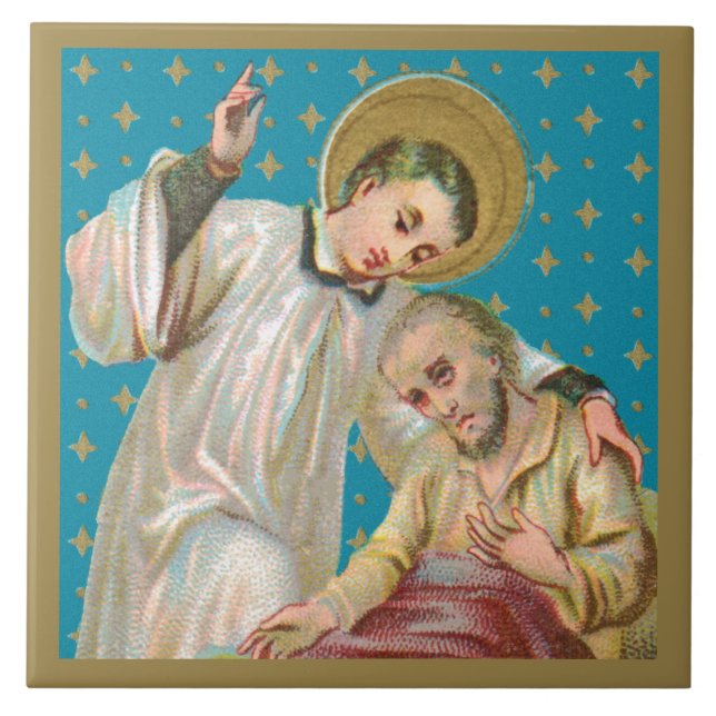 Carreau Victime de St Aloysius Gonzaga et de la peste (M06 (Devant)