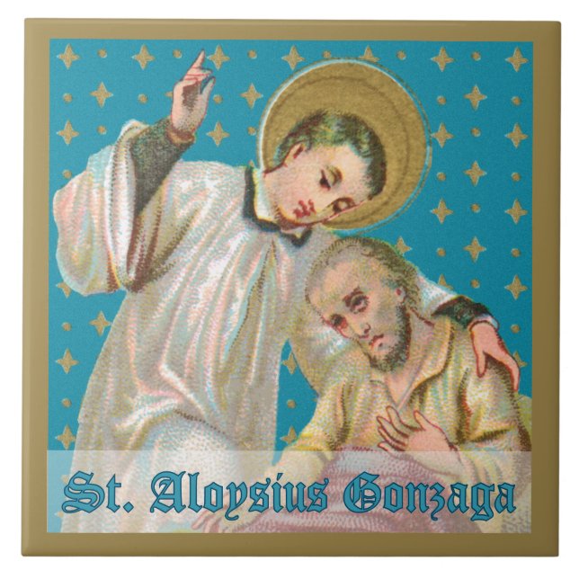 Carreau Victime de St. Aloysius Gonzaga & Plague (M 006) (Devant)