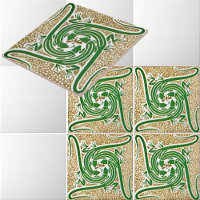 Victorian Era Art Nouveau Four Lizards Motif