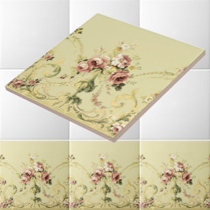 Carreau Victorian Era Rose Bouquet Frieze Motif