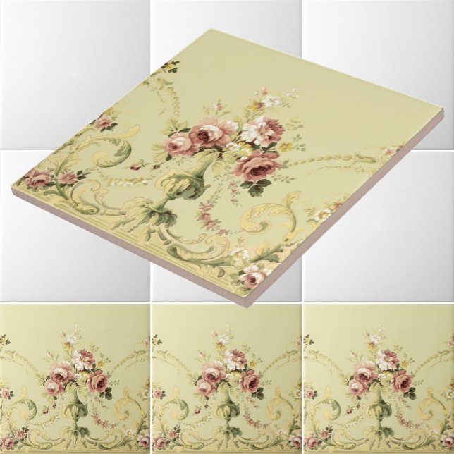 Carreau Victorian Era Rose Bouquet Frieze Motif (Créateur téléchargé)