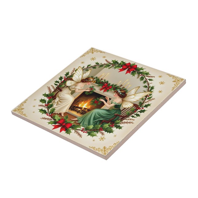 Carreau Victorian Fairies Christmas Spirirt (Côté)