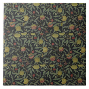 Carreau Victorien vintage William Morris Feuilles de fruit