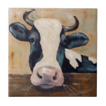 Carreau Vie agricole - Gunther the Cow<br><div class="desc">Farm Life-Gunther par Jade Reynolds. Comprend un gros plan d'une vache banyard.</div>