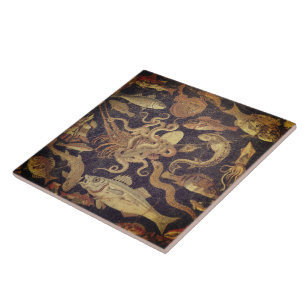 Carreau Vie marine, mosaïque de Pompéi