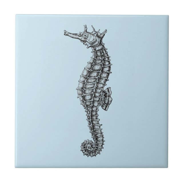 Carreau vie marine "SEAHORSE" TILE CÉRAMIQUE (Devant)
