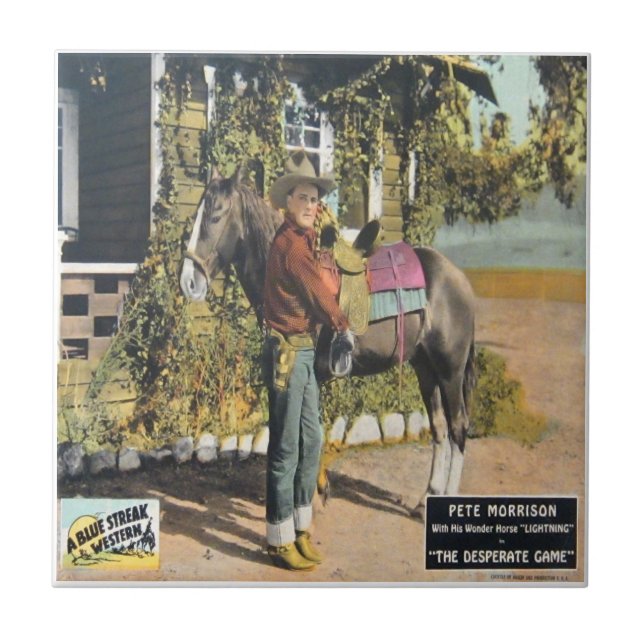 Carreau Vieille tuile occidentale d'impression d'affiche (Devant)