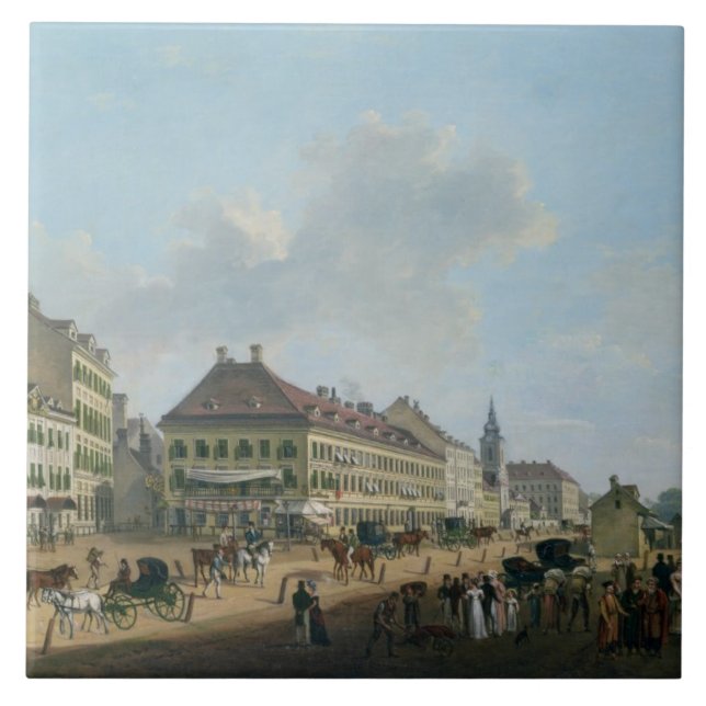 Carreau Vienne, la promenade, 1824 (huile sur la toile) (Devant)