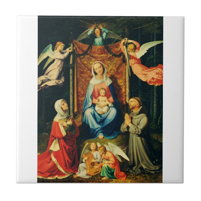 Carreau Vierge à l'Enfant, Ste Adélaïde et St François (Devant)