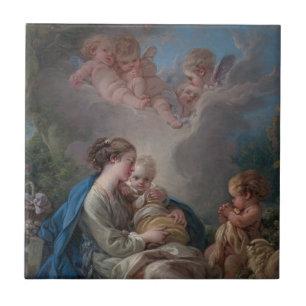 Carreau Vierge et enfant avec le St John le baptiste