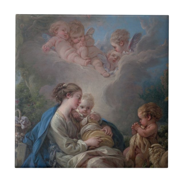 Carreau Vierge et enfant avec le St John le baptiste (Devant)