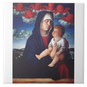 Carreau Vierge Marie et Enfant Art Religieux Classique