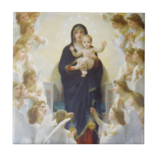 Carreau Vierge Marie et Jésus aux anges