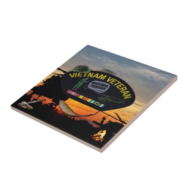 Carreau Vietnam Veste anciens combattants LRRPS LRRP Recon (Côté)