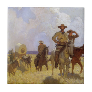 Carreau Vieux Cowboys, Le Costume Parkman par NC Wyeth