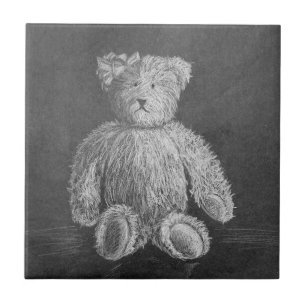 Carreau Vieux jouet dessin original de pastel