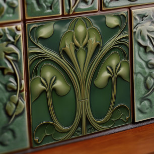 Carreau Vignes Verdoyantes : Renaissance Art Nouveau