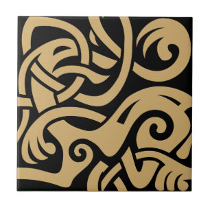 Carreau Viking Celtic Intertwining Motif animal