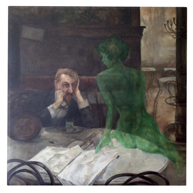 Carreau Viktor Oliva L'Absinthe Poster (Devant)
