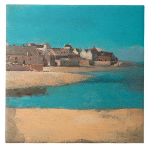 Carreau Village en bord de mer en Bretagne par Odilon Redo