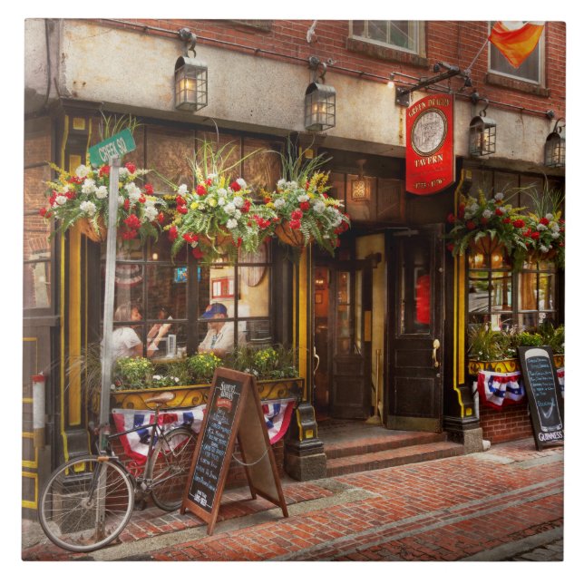 Carreau Ville - Boston mA - la taverne de dragon vert (Devant)