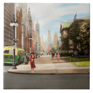 Carreau Ville - Chicago IL - Le Magnificent Mile 1940