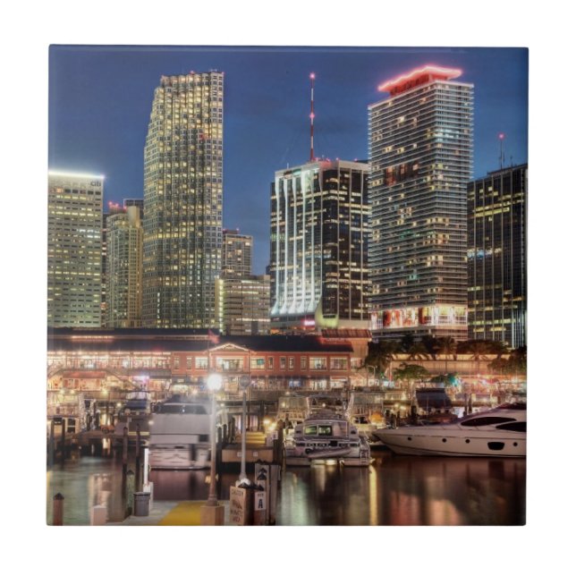 Carreau Ville d'horizon de Miami en Floride (Devant)