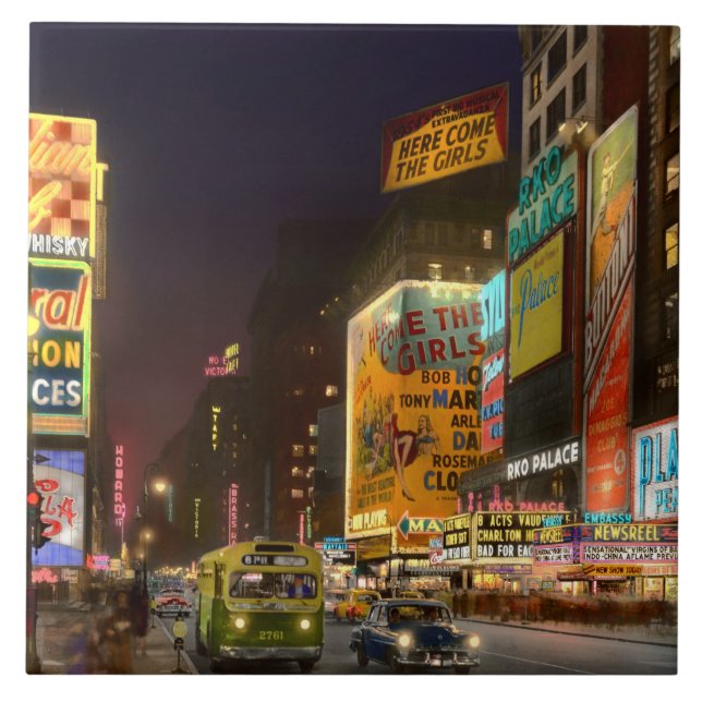 Carreau Ville - Manhattan, NY - Voici les filles 1953 (Devant)