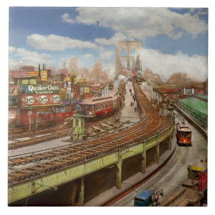 Carreau Ville - New York - Le pont de Brooklyn depuis 1903