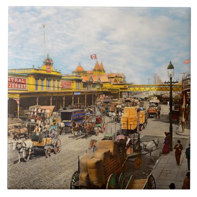 Carreau Ville - NY - Il y a environ cent ans 1900 (Devant)