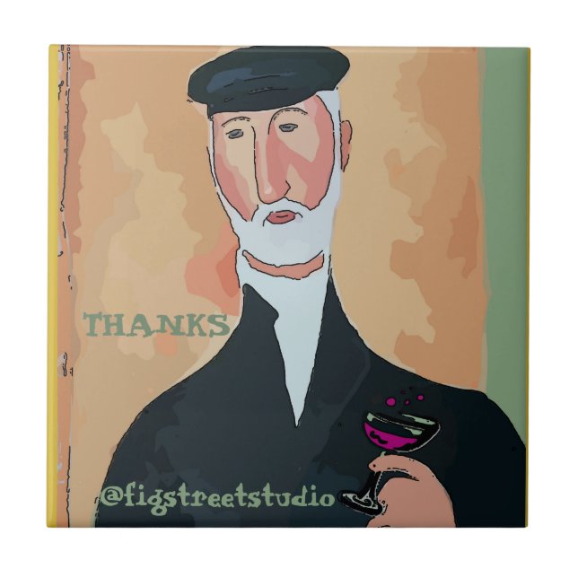 Carreau Vin Boire Homme Carrelage en céramique (Devant)