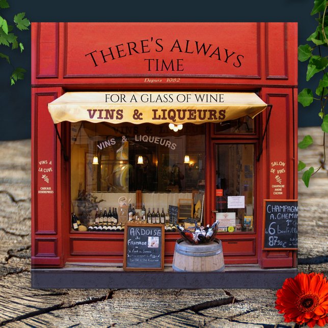 Carreau Vin français historique et Liqueur Shop Carrelage  (Tile featuring an image of a historical French wine and liqueur shop)
