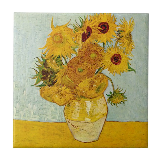 Carreau Vincent Van Gogh 12 Tournesols Impressionniste (Devant)