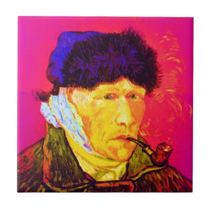 Carreau Vincent Van Gogh - Autoportrait au bandage Pop Art