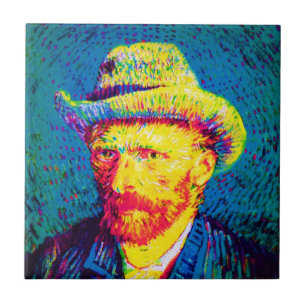 Carreau Vincent Van Gogh - Autoportrait Pop Art avec chape