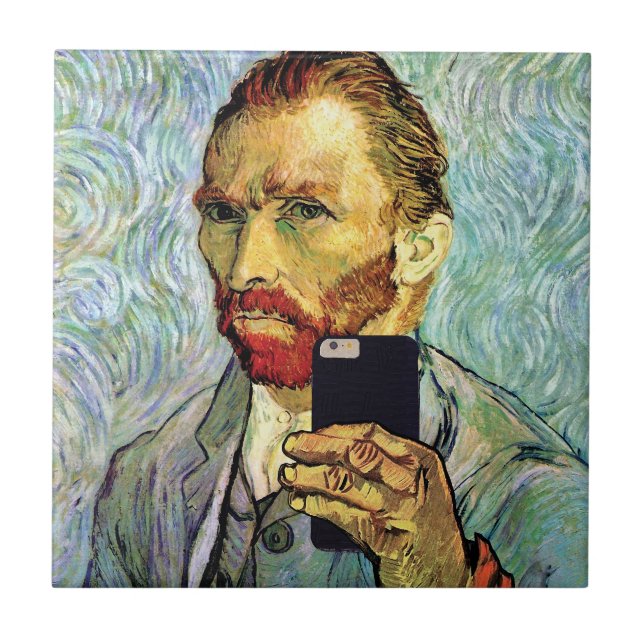 Carreau Vincent Van Gogh Cellphone Selfie Autoportrait (Devant)