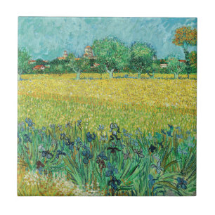 Carreau Vincent van Gogh - Champ avec Iris près d'Arles