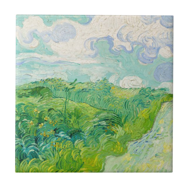 Carreau Vincent van Gogh - Champ de blé vert, Auvers (Devant)