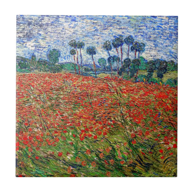 Carreau Vincent van Gogh - Champ de coquelicots (Devant)