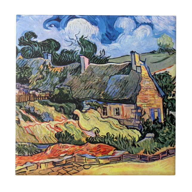 Carreau Vincent Van Gogh - Chaumières à Cordeville (Devant)