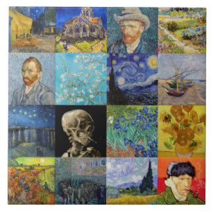 Carreau Vincent van Gogh - chefs-d'oeuvre Mosaic Patchwork