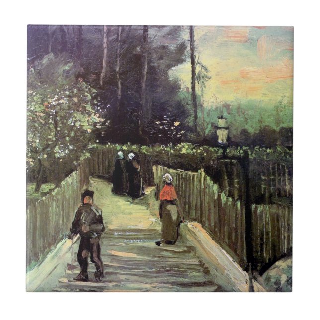 Carreau Vincent Van Gogh - Chemin en pente à Montmartre (Devant)
