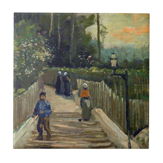 Carreau Vincent van Gogh - Chemin en pente à Montmartre (Devant)