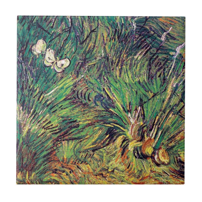 Carreau Vincent Van Gogh - Deux papillons blancs Art (Devant)