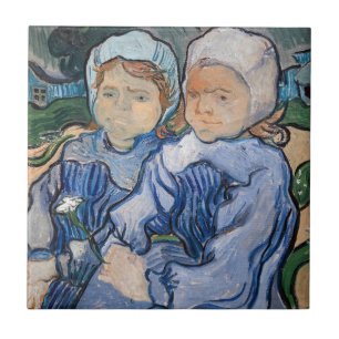 Carreau Vincent van Gogh - Deux petites filles