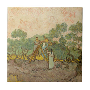 Carreau Vincent van Gogh - Femmes cueillant des olives